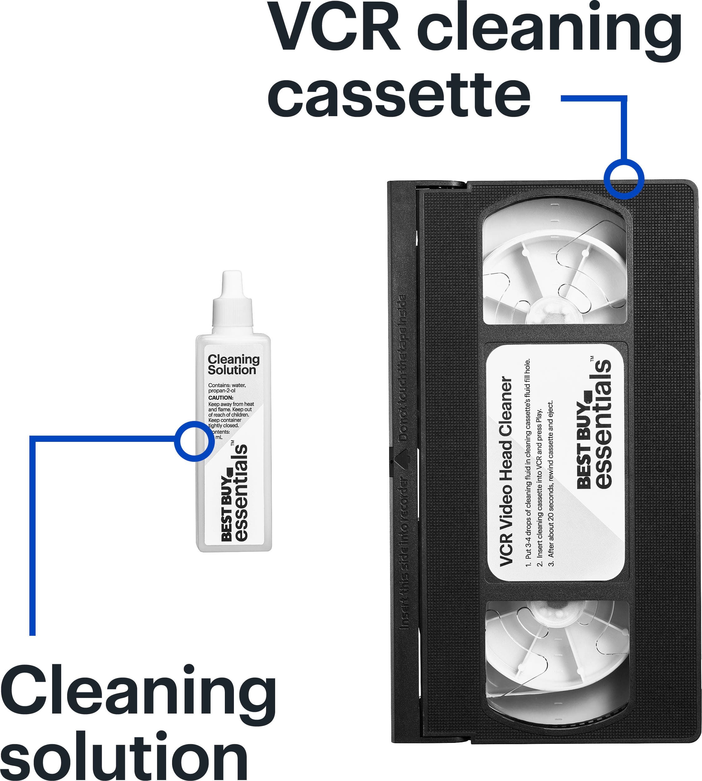 Alt View 15. Best Buy essentials™ - VCR Video Head Cleaner - Black.