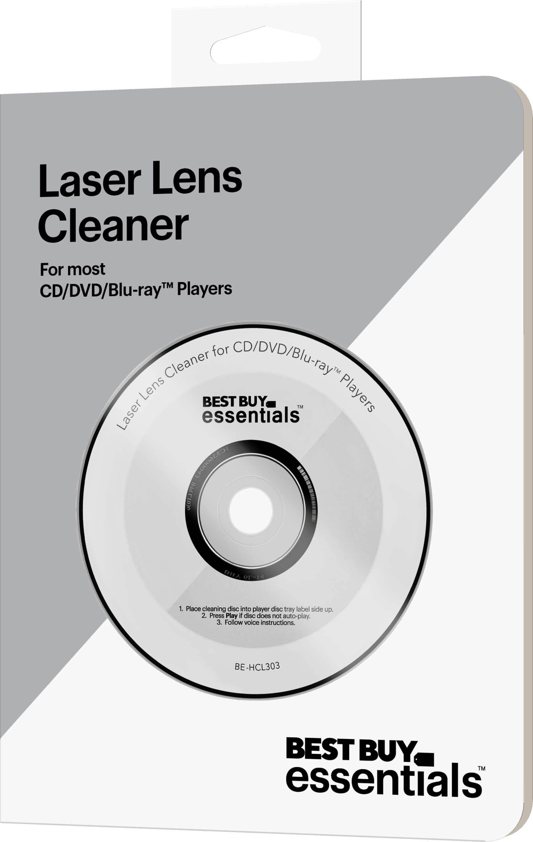 Laser Lens Cleaner for most CD/DVD/Blu-ray Players: Laser essentials 1 Pane - for CD/DVD/Blu-ray Cleaner Lens - Best Buy Players.