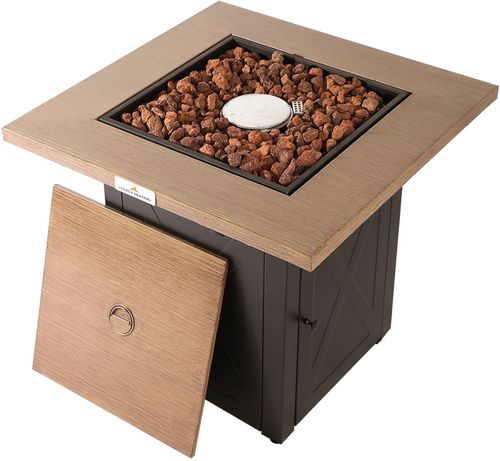 Legacy Heating - 28-Inch Square Fire Table - Brown