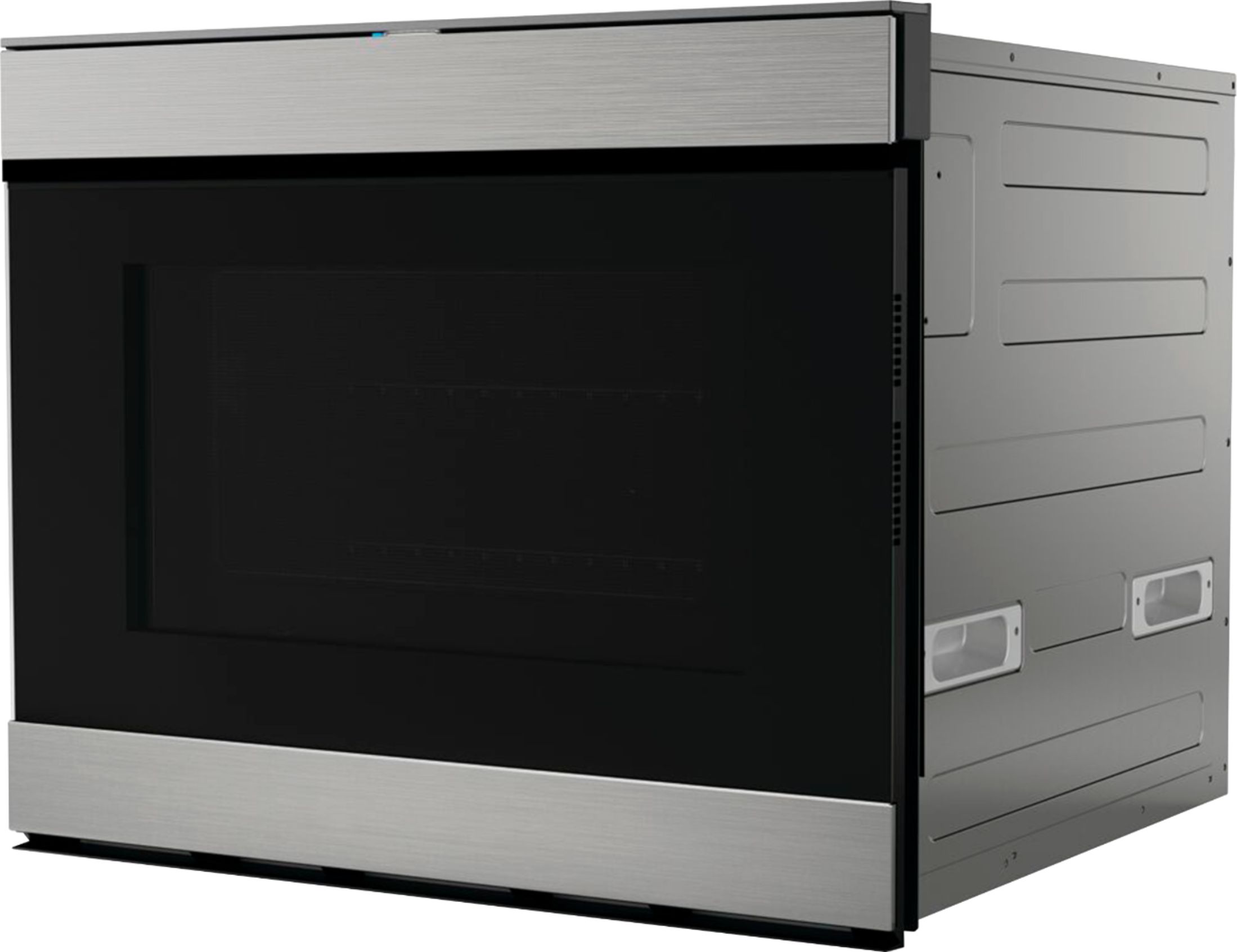 Left View: Sharp - 24-In Microwave Convection Drawer - Silver