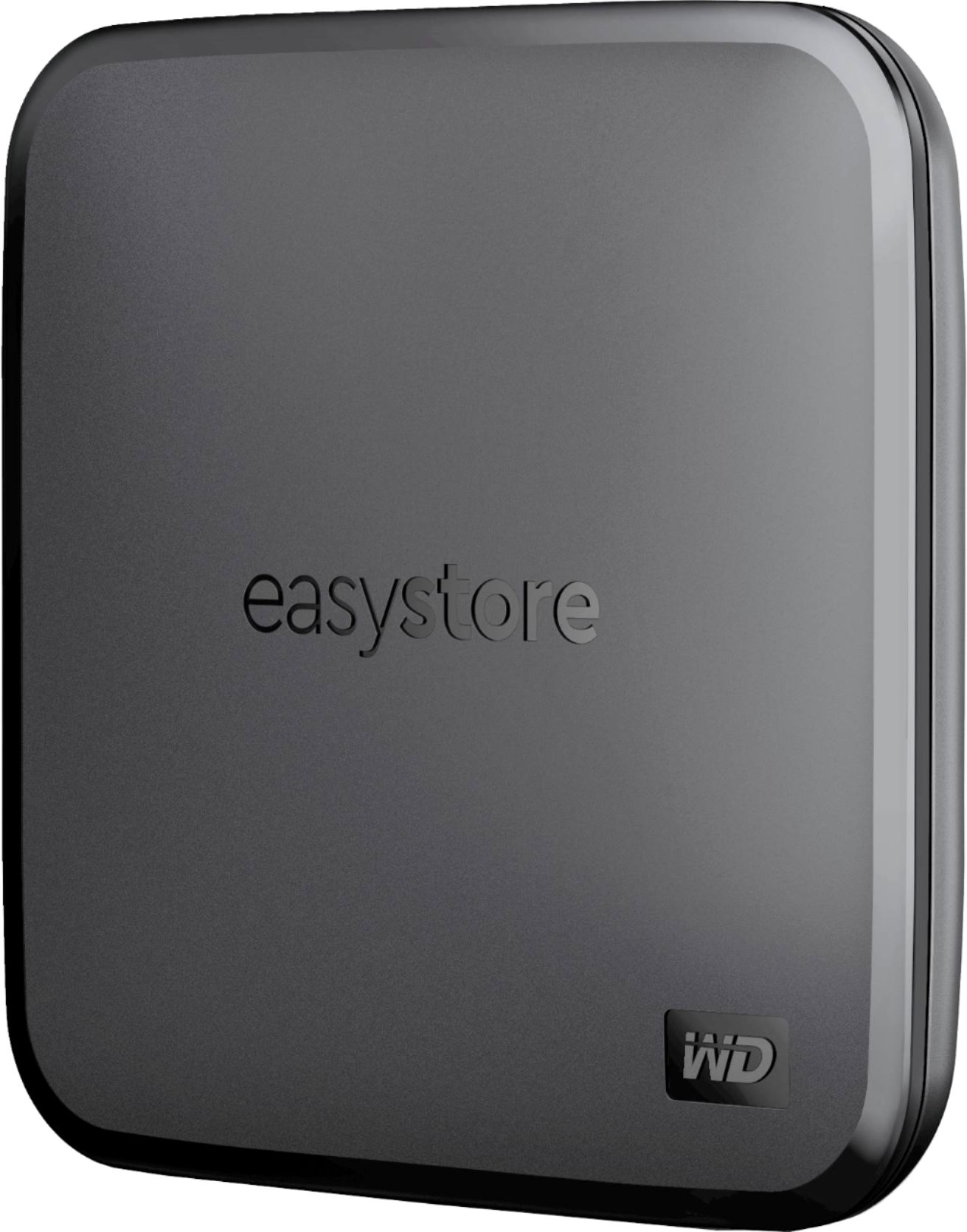 Left View: WD - easystore 1TB External USB 3.0 Portable SSD - Black