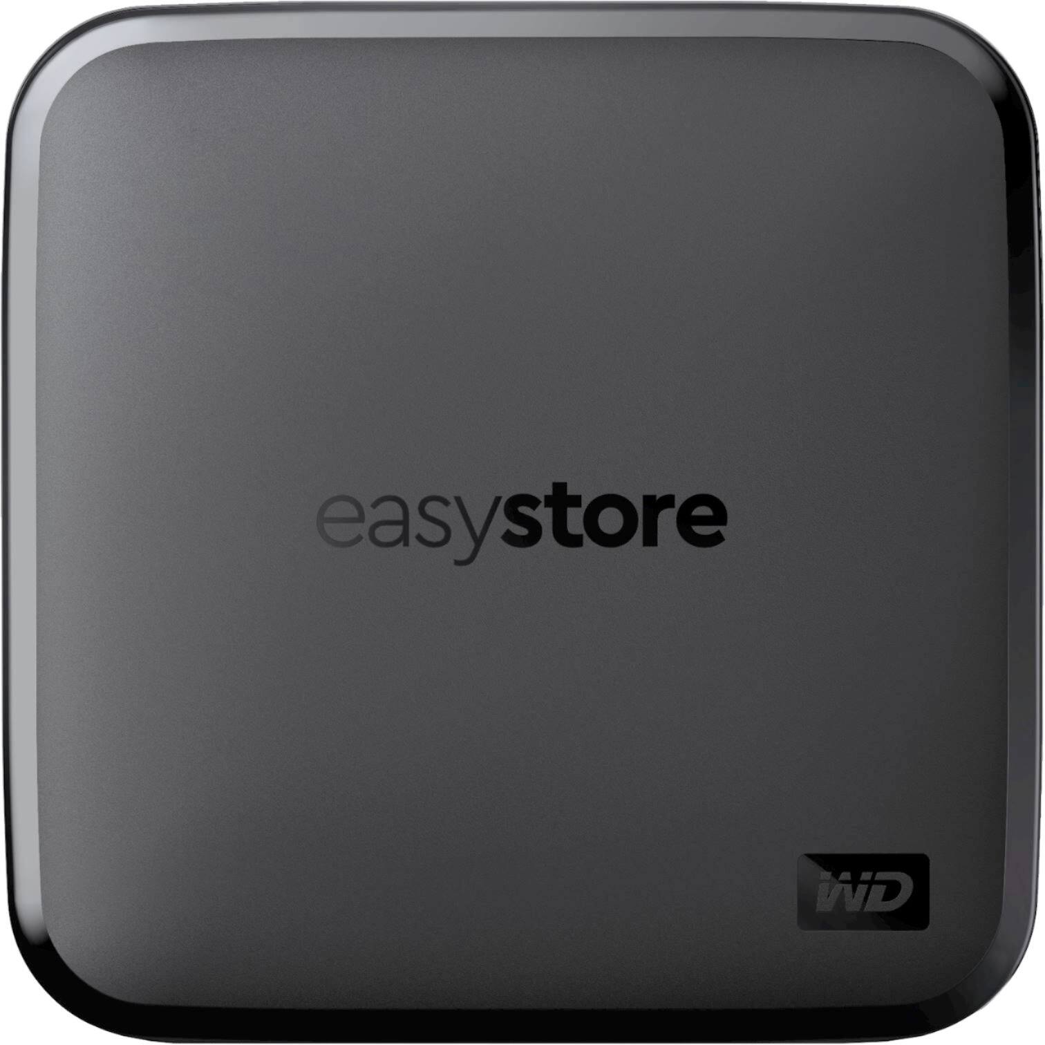 Front. WD - easystore 1TB External USB 3.0 Portable SSD - Black.