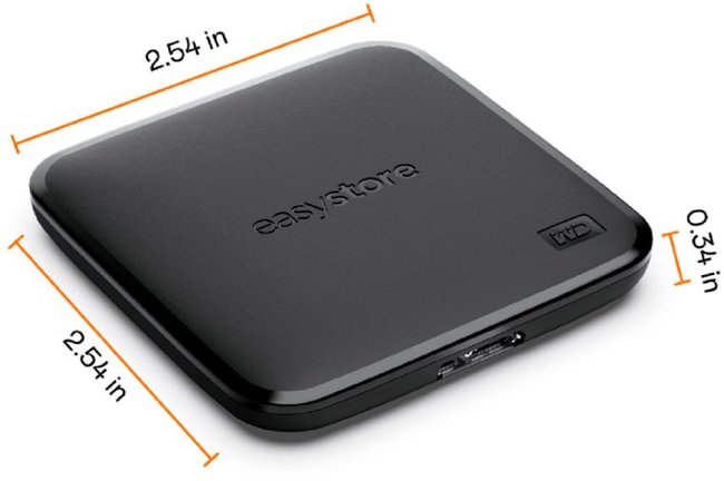 WD - easystore 1TB External USB 3.0 Portable SSD - Black_1