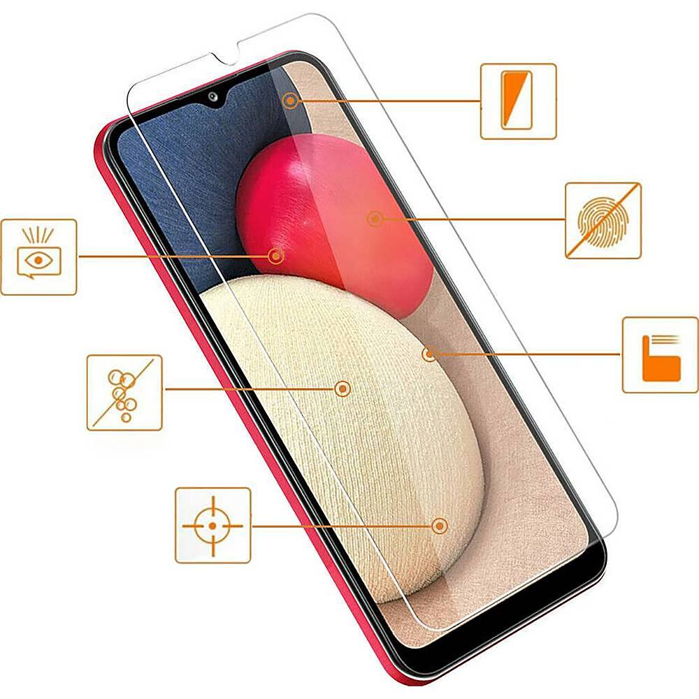 Alt View 12. SaharaCase - ZeroDamage Ultra Strong+ Tempered Glass Screen Protector for Samsung Galaxy A02 and A02s (2-Pack) - Clear.
