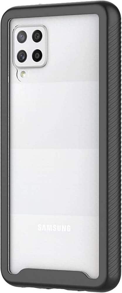 Front. SaharaCase - Grip Series Case for Samsung Galaxy A42 5G - Black.