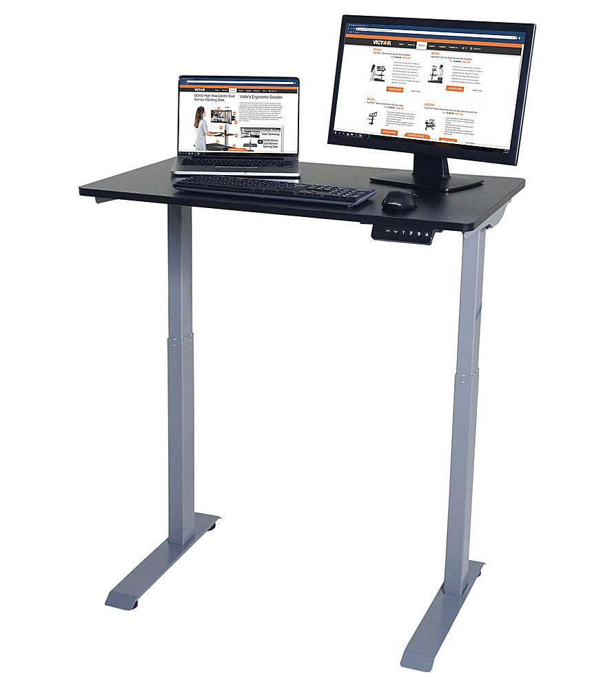 Alt View 11. Victor - Compact Electric Full Standing Desk - Black.