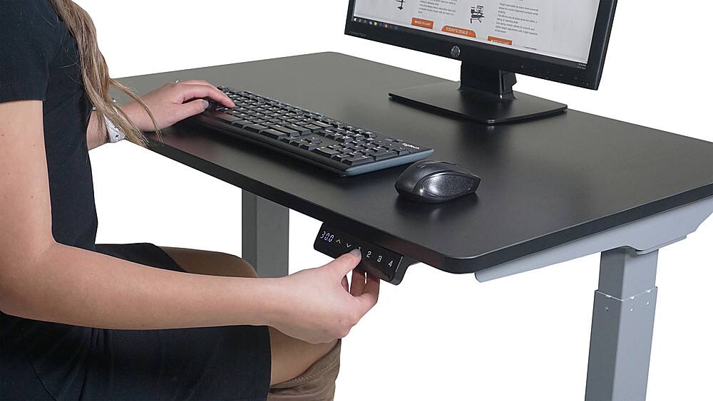 Alt View 16. Victor - Compact Electric Full Standing Desk - Black.
