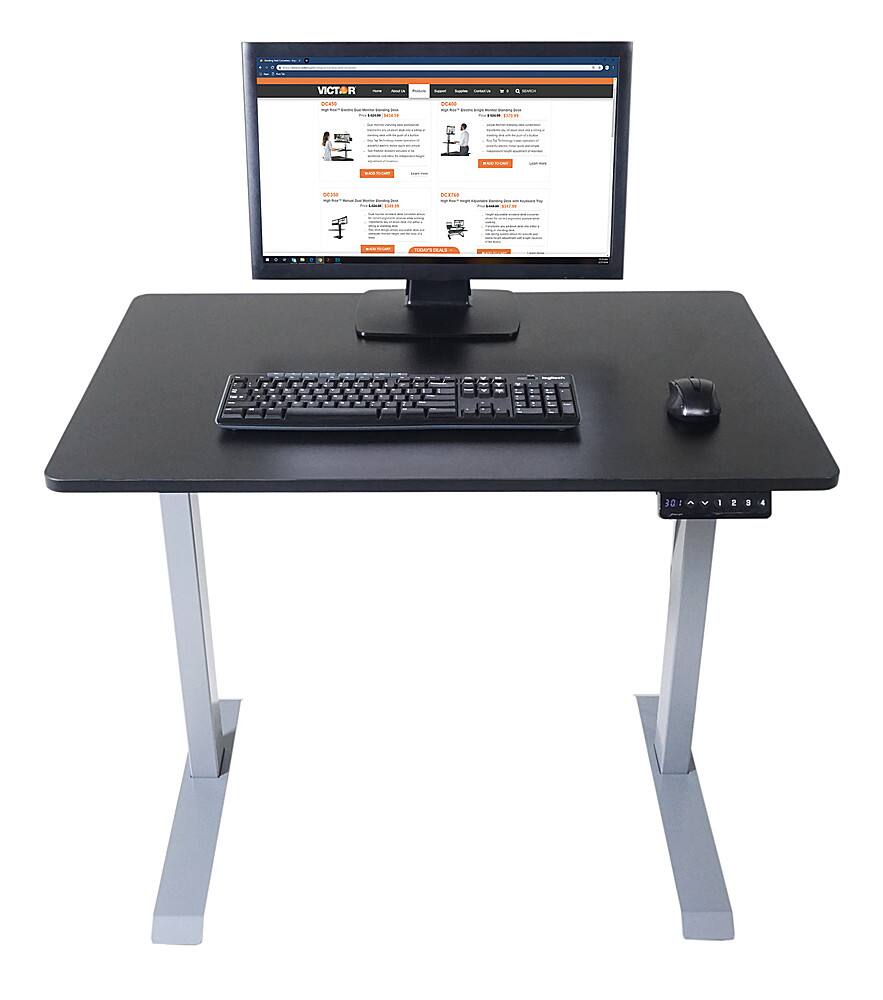 Alt View 17. Victor - Compact Electric Full Standing Desk - Black.