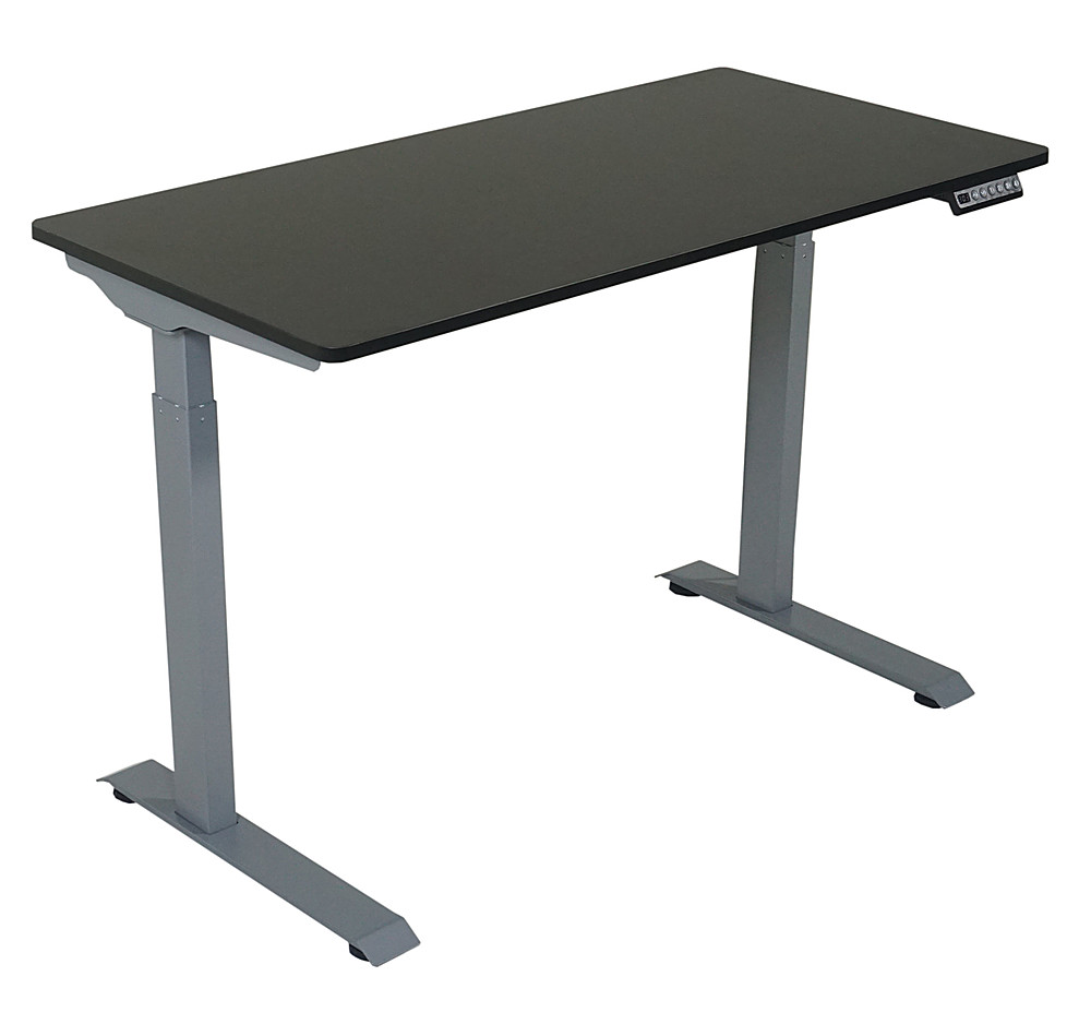Angle View: Victor - Electric Full Standing Desk - Black