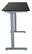 Left. Victor - Electric Full Standing Desk - Black.