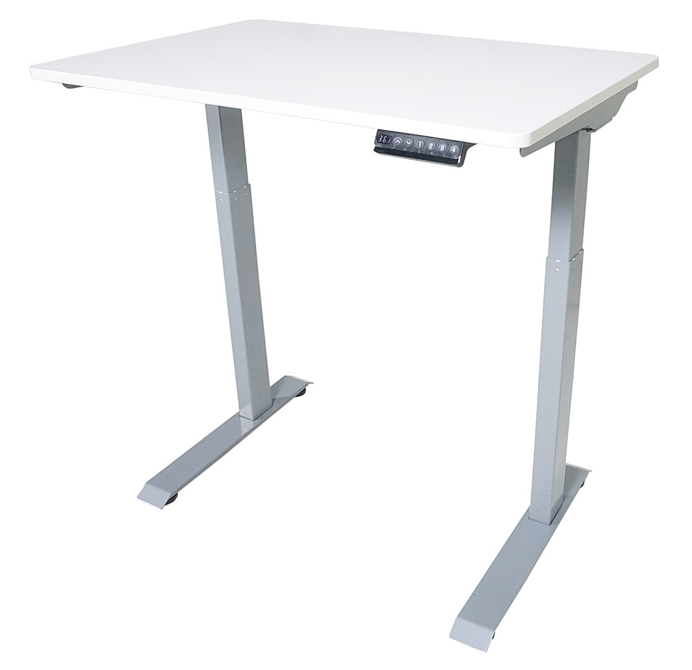 Angle View: Victor - Compact Electric Full Standing Desk - White