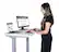 Alt View 12. Victor - Compact Electric Full Standing Desk - White.