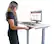 Alt View 17. Victor - Compact Electric Full Standing Desk - White.