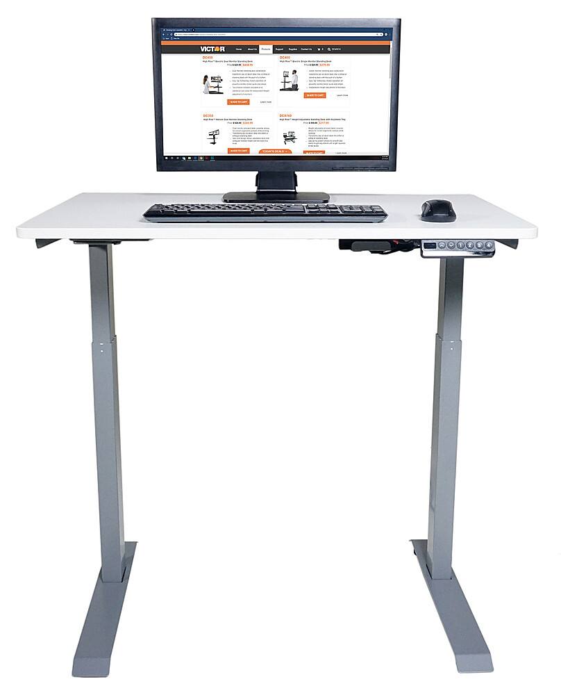 Alt View 20. Victor - Compact Electric Full Standing Desk - White.