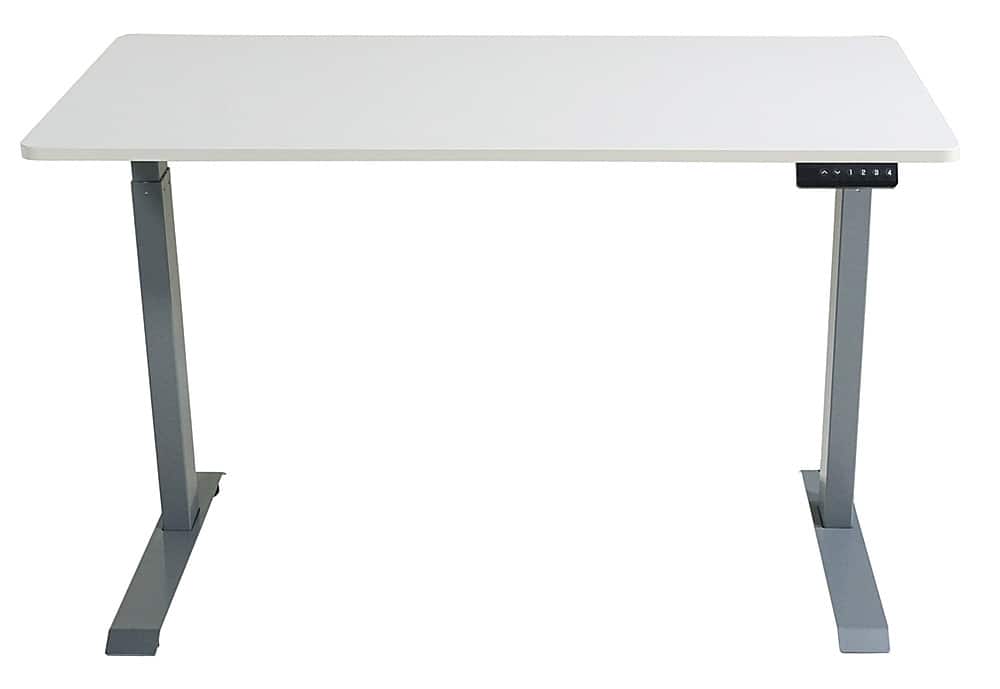 Front. Victor - Electric Full Standing Desk - White.