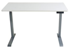 Victor - Electric Full Standing Desk - White - Front_Zoom