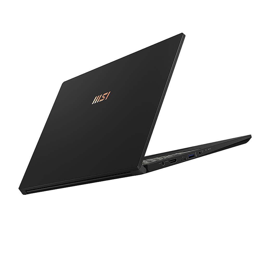 Angle View: MSI - Summit B15 15.6" Touch Laptop, i7-1165G7, 16GB, 1TB,  Win10 Pro - Ink Black