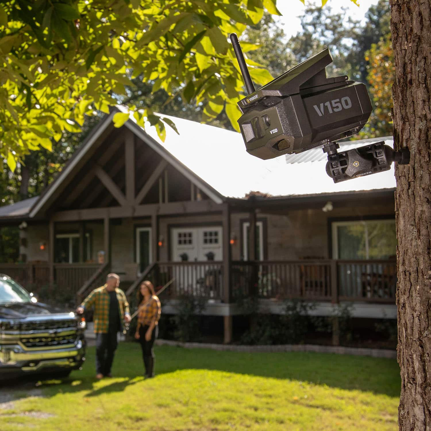 Alt View 11. Vosker - V150 Solar-Powered LTE Cellular Home Security Outdoor Camera, Motion Activated Sensor Nightvision Wireless Camera - Receive Photos on Your Mobile App, Black.