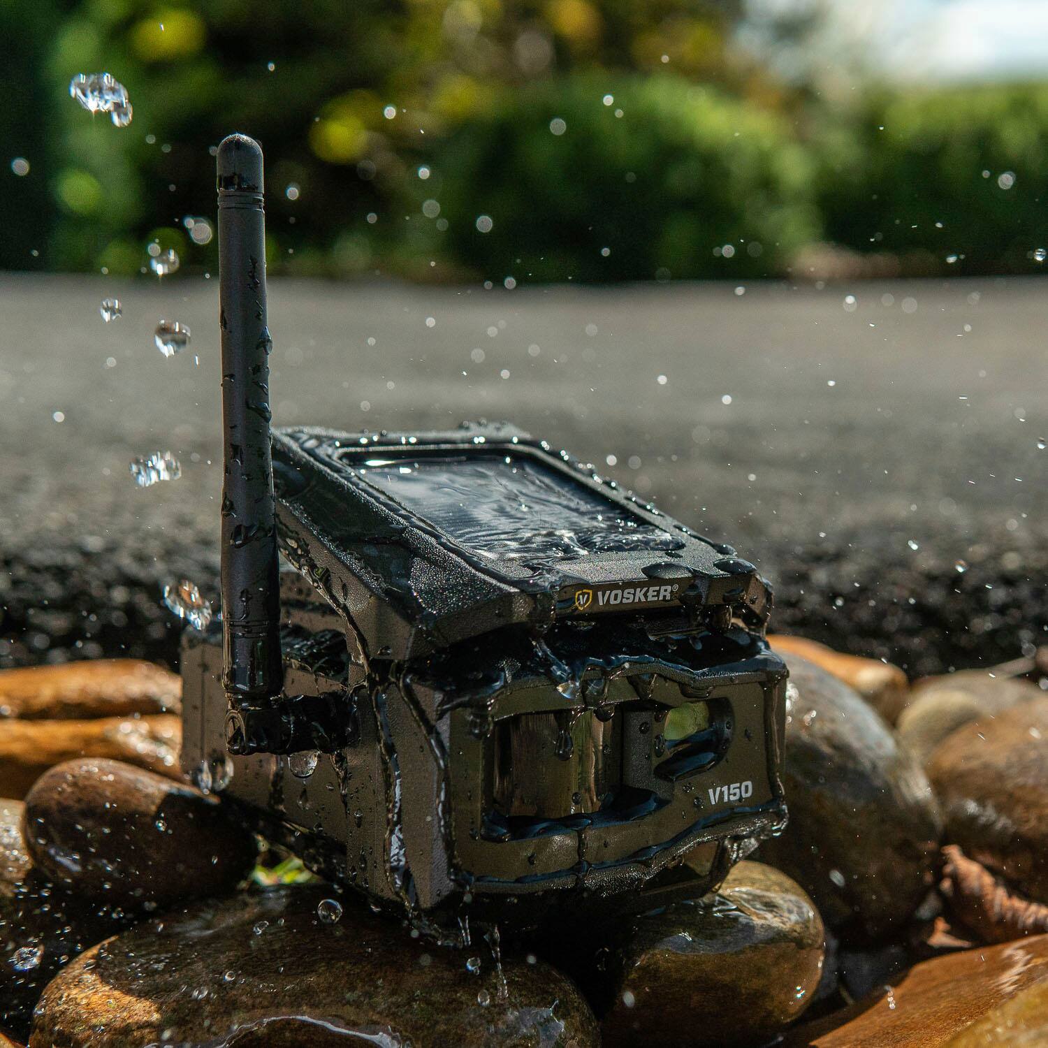 Alt View 15. Vosker - V150 Solar-Powered LTE Cellular Home Security Outdoor Camera, Motion Activated Sensor Nightvision Wireless Camera - Receive Photos on Your Mobile App, Black.