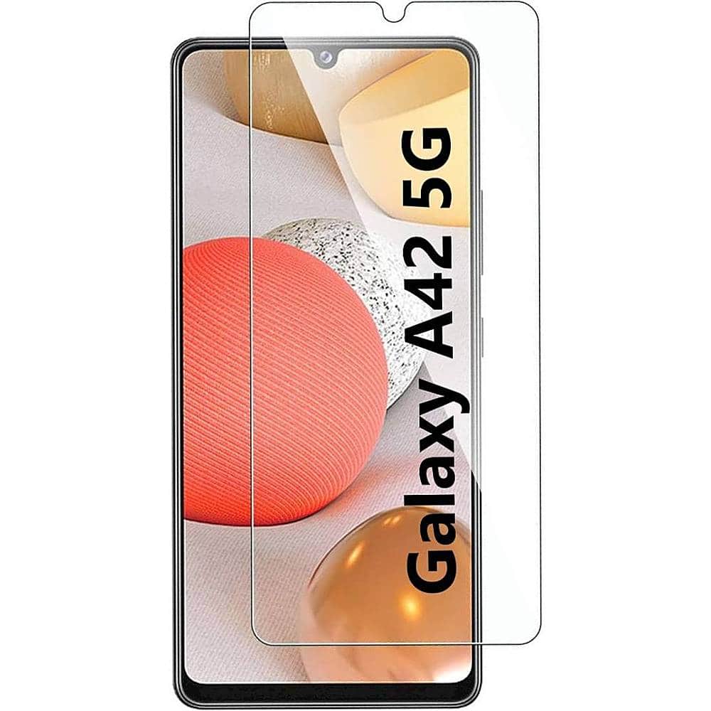 Angle. SaharaCase - ZeroDamage Tempered Glass Screen Protector for Samsung Galaxy A42 5G - Clear.