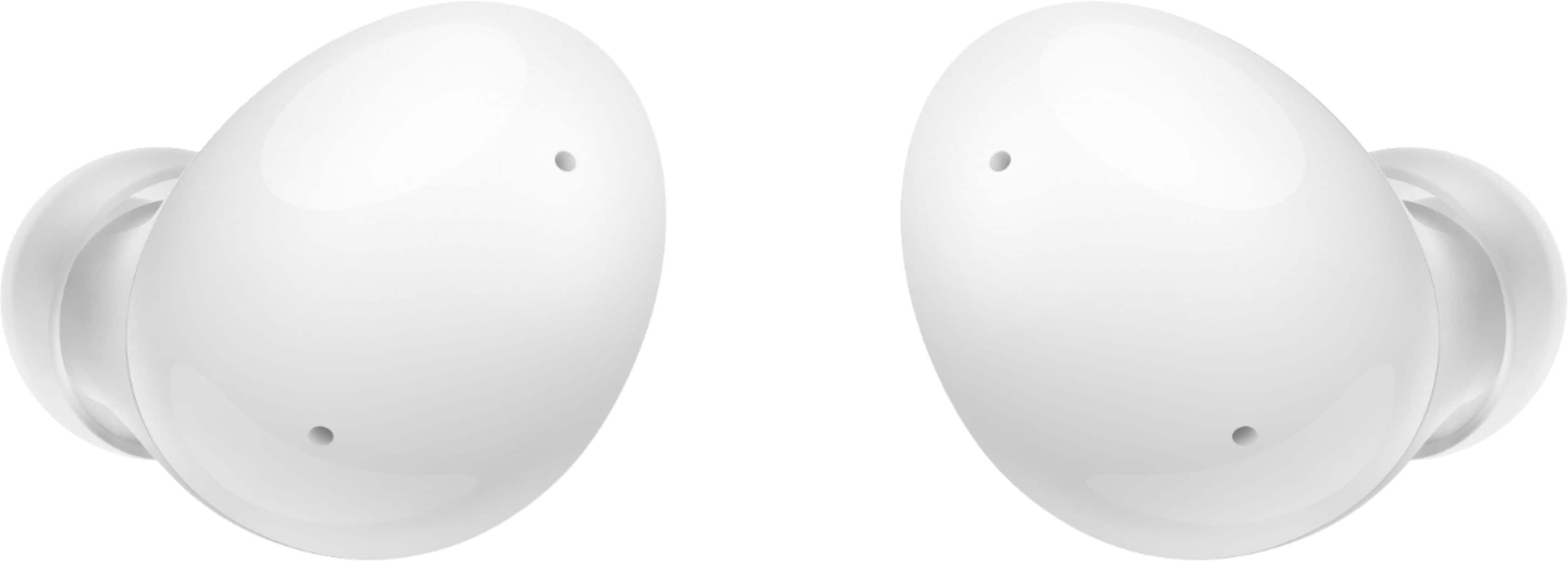 Front. Samsung - Galaxy Buds2 True Wireless Earbud Headphones - White.