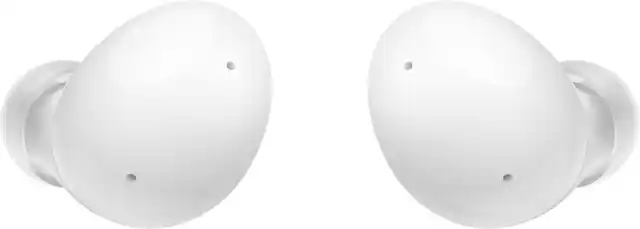 Front. Samsung - Galaxy Buds2 True Wireless Earbud Headphones - White.