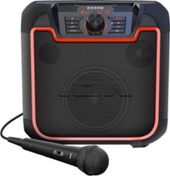 ION Audio - Sport- All-Weather Rechargeable Portable Bluetooth Speaker - Black/Orange - Front_Zoom