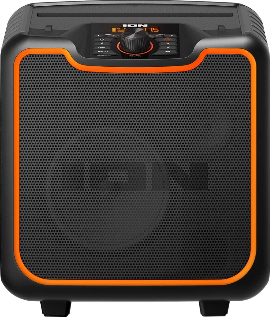 Ion Audio - Sport XL High-Power All-Weather Rechargeable Portable Bluetooth Speaker - Black