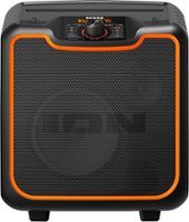 ION Audio - Sport XL High-Power All-Weather Rechargeable Portable Bluetooth Speaker - Black - Front_Zoom