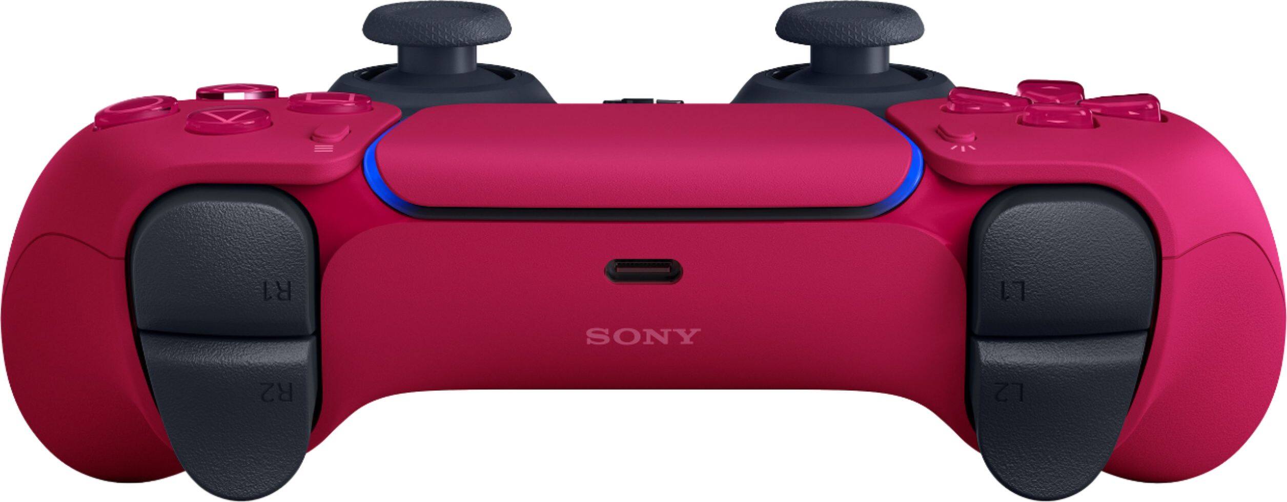 Back. Sony - PlayStation 5 - DualSense Wireless Controller - Cosmic Red.