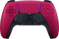 Front. Sony - PlayStation 5 - DualSense Wireless Controller - Cosmic Red.