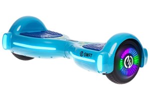 SWFT - Flash Hoverboard w/ 3mi Max Operating Range & 7 mph Max Speed - Marine (Blue) - Front_Zoom