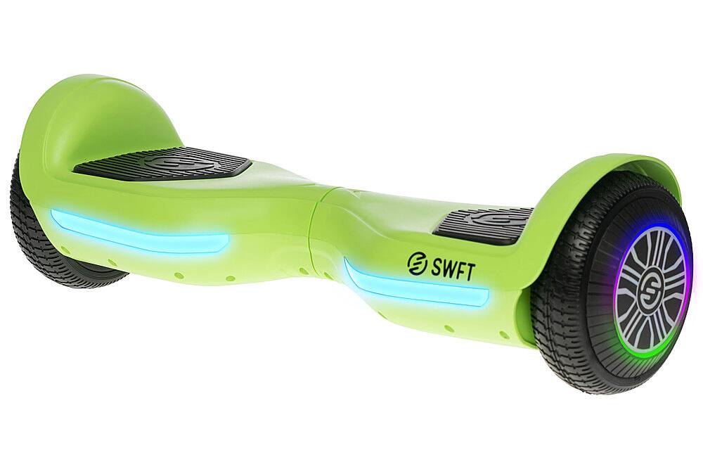 Front. SWFT - Blaze Hoverboard w/ 3mi Max Operating Range & 7 mph Max Speed - Lime (Green).