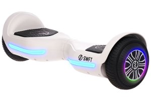 SWFT - Blaze Hoverboard w/ 3mi Max Operating Range & 7 mph Max Speed - Snow (White) - Front_Zoom