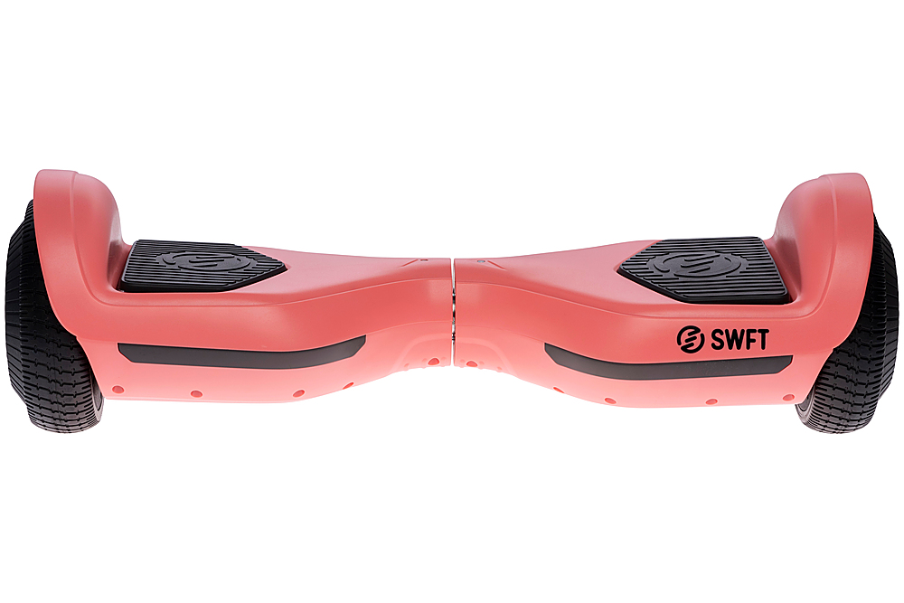 Left View: SWFT - Blaze Hoverboard w/ 3mi Max Operating Range & 7 mph Max Speed - Flamingo (Pink)