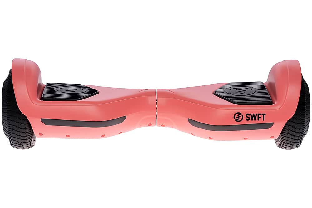 Left. SWFT - Blaze Hoverboard w/ 3mi Max Operating Range & 7 mph Max Speed - Flamingo (Pink).
