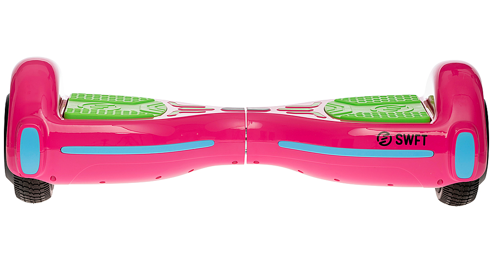 Angle View: SWFT - Flash Hoverboard w/ 3mi Max Operating Range & 7 mph Max Speed - Pink