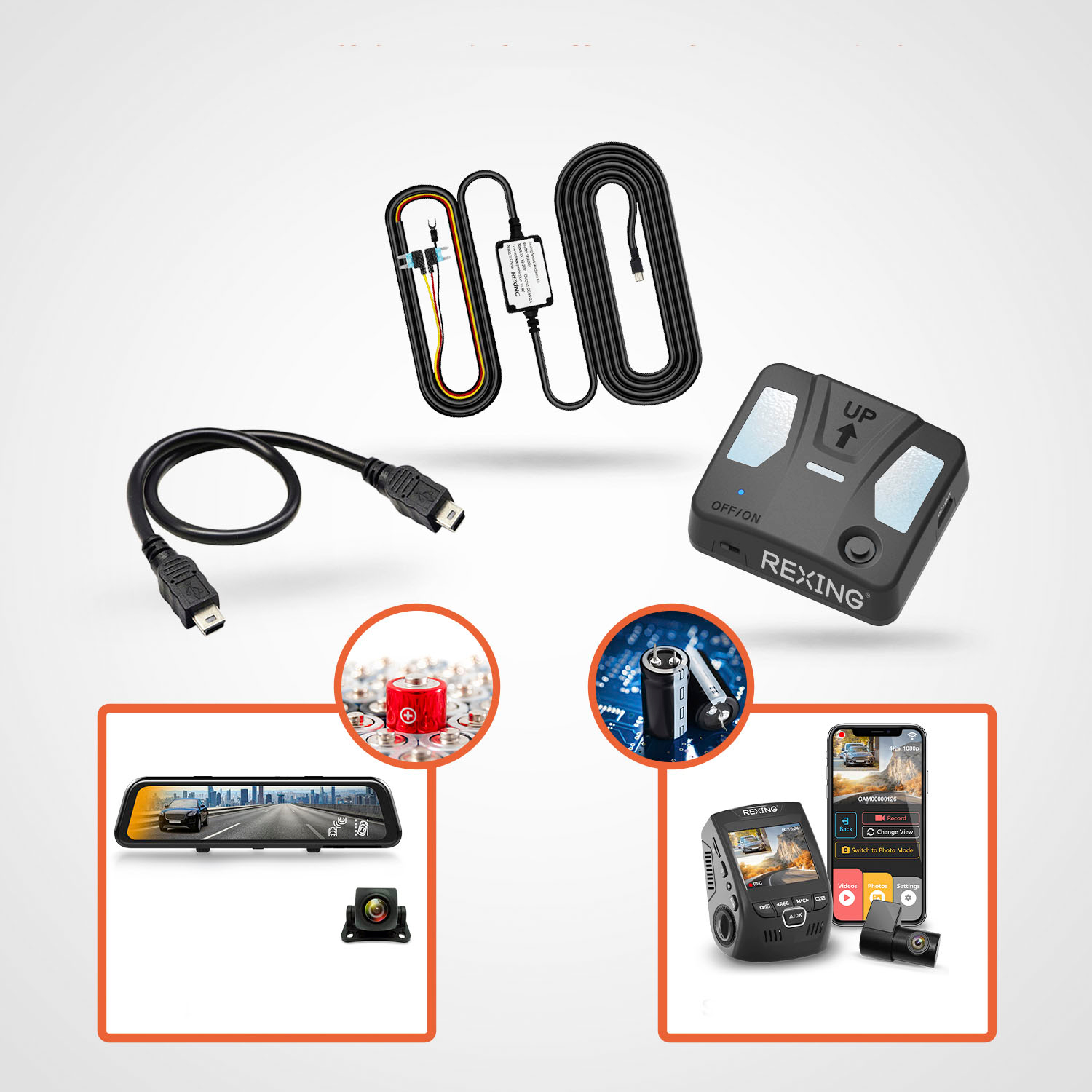 Rexing Smart Hardwire Kit Type-C Port for R4 Dash Cam Black BBY-TYPEC-SHWK  - Best Buy