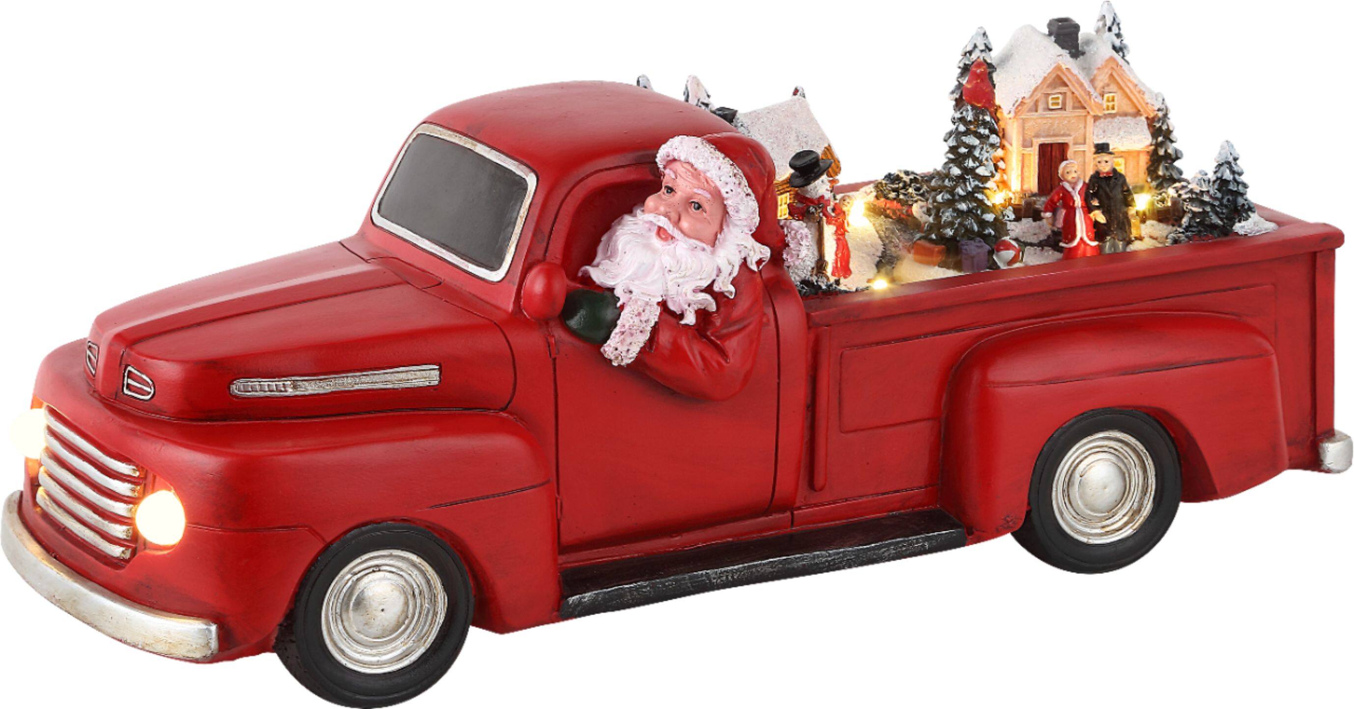 Front. Mr Christmas - Animated Truck - Red.