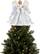 Alt View 11. Mr Christmas - Fiber Optic Angel Tree Topper - White.