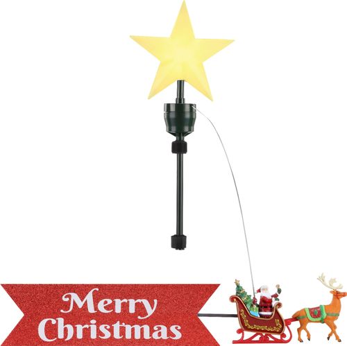 Mr Christmas - Mr. Christmas Animated Tree Topper - Santa Sleigh