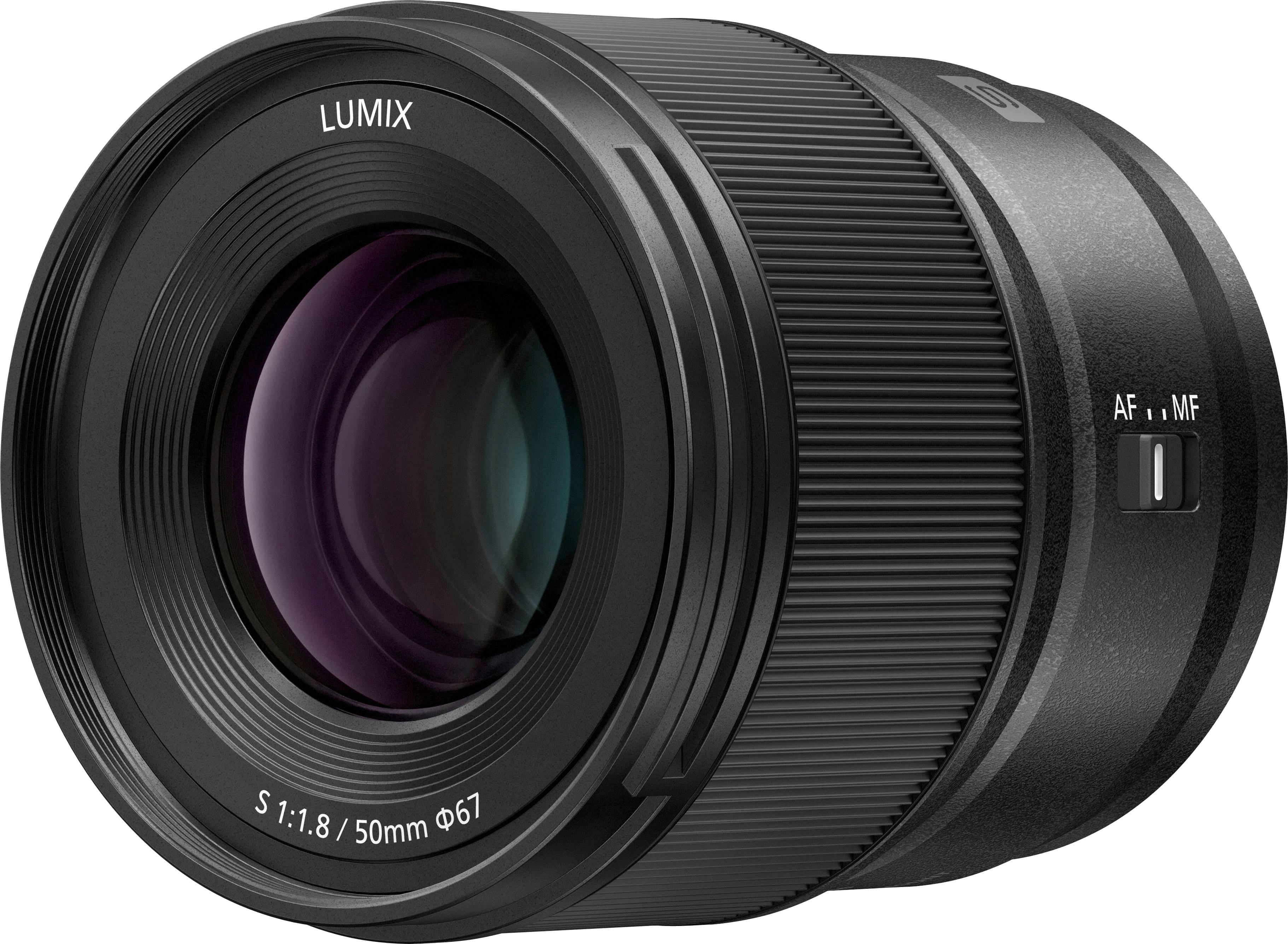 Panasonic - LUMIX S Series Camera Lens, 50mm F1.8 L-Mount Lens for Mirrorless Full Frame Digital Cameras, S-S50 - Black