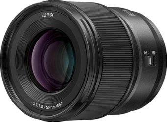 Panasonic - LUMIX S Series Camera Lens, 50mm F1.8 L-Mount Lens for Mirrorless Full Frame Digital Cameras, S-S50 - Black - Front_Zoom