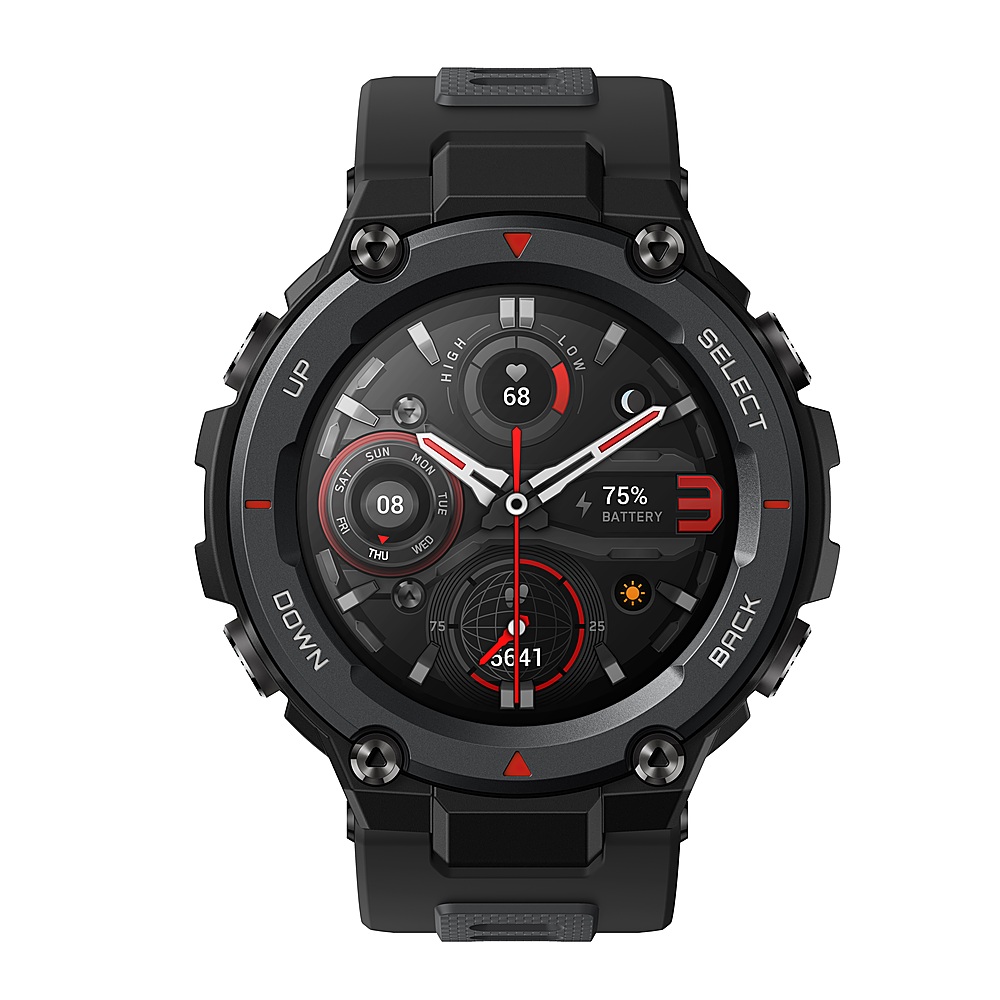 Amazfit - T-Rex Pro Smartwatch 1.3" Polycarbonate - Meteorite Black
