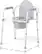 Alt View 11. Medline - 3-in-1 Steel Folding Bedside Commode, Height Adjustable, Can be Used as Raised Toilet, Supports 350 lbs - Gray.