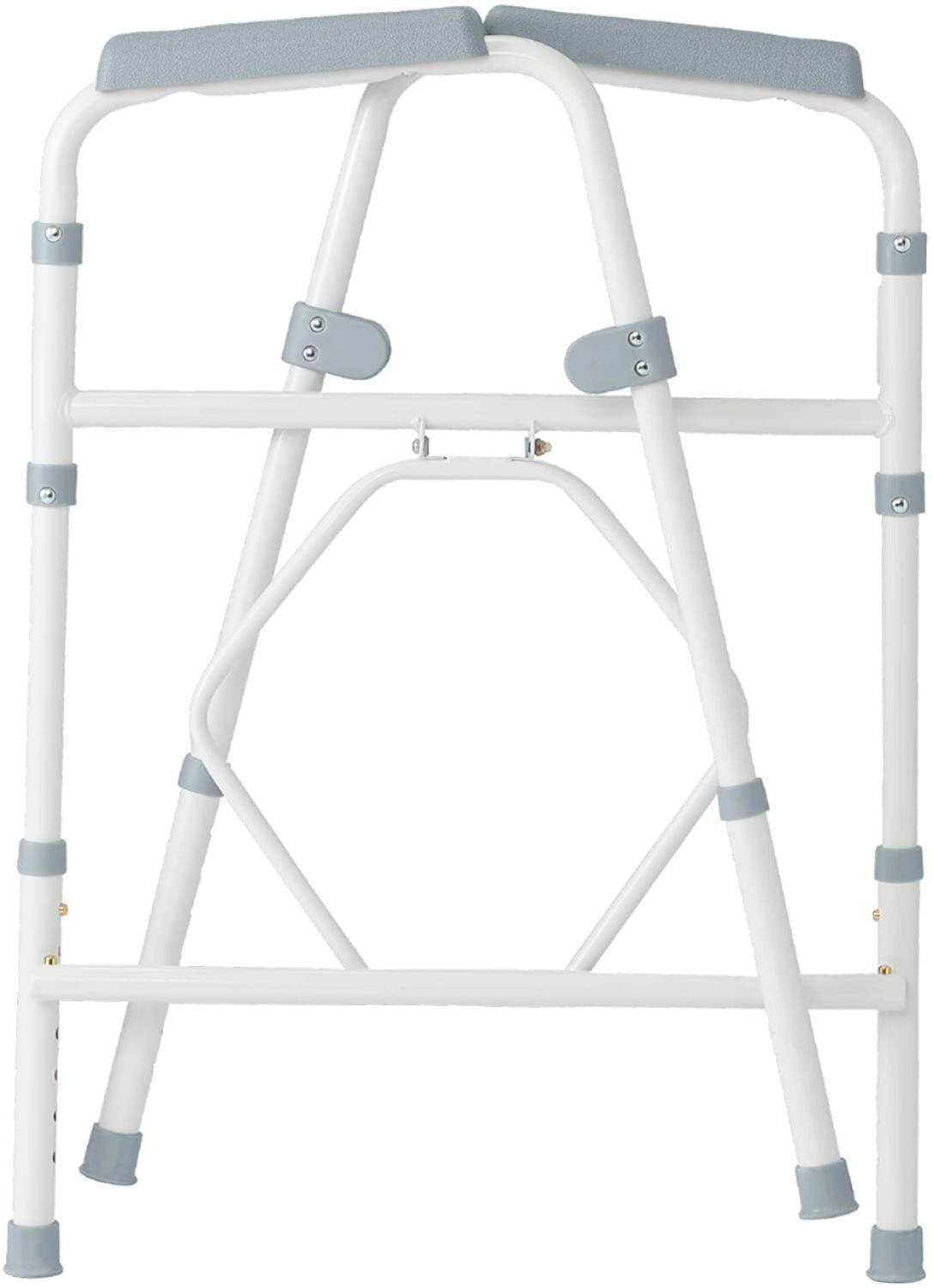 Alt View 12. Medline - 3-in-1 Steel Folding Bedside Commode, Height Adjustable, Can be Used as Raised Toilet, Supports 350 lbs - Gray.