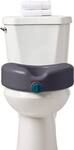 Medline - Sturdy Raised Toilet Seat, Elevated Toilet Seat Riser is Infused with Microban Antimicrobial Protection - Gray