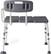 Left. Medline - Tub Transfer Bench With Microban Antimicrobial Protection, for Use as A Shower Bench or Bath Seat - Gray.