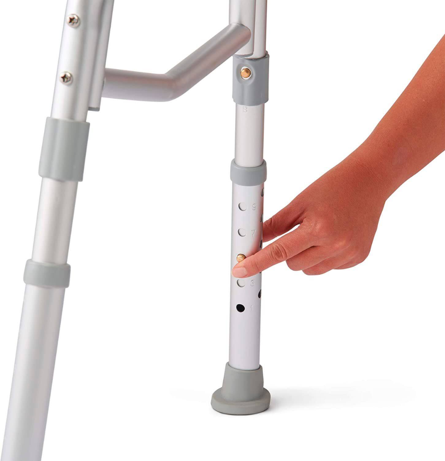 Alt View 12. Medline - Transfer Bench for Bathtub, for Use as a Bath or Shower Chair, Height Adjustable Legs, Non-Slip Feet - Gray.