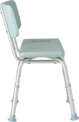 Medline - Tub Shower Chair With Microban Antimicrobial Protection, for Use as A Shower Bench or Bath Seat - Light Blue - Front_Zoom